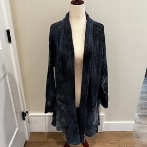 AVANT TOI Women's Loose-Knit Cardigan Size S in Nero Black